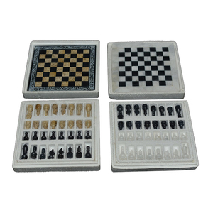 Ensemble d'échecs en marbre onyx poli au design luxueux, prix compétitif, fournisseur direct d'usine, ensemble d'échecs en marbre onyx à vendre - Product Image 4
