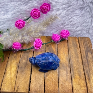 Natural Sodalite Tortoise Carving Blue Sodalite Turtle Healing Crystal For Reiki Feng Shui Decor Wholesale - Product Image 6
