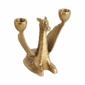 Handmade Aluminum Durable Eco-Friendly <b>Candlestick</b> Holder 10.6in <b>Tall</b> Tulip Shape Home Decoration - Product Image 5