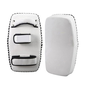 Protège-tibias blancs avec poignées renforcées, en néoprène durable, taille adulte unisexe - Product Image 1