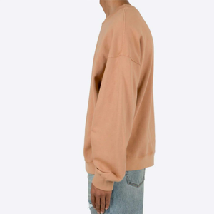 Sweat-shirt à col rond en coton tissé uni pour homme, coupe classique, manches longues, style streetwear décontracté, avec logo personnalisé, collection automne - Product Image 3