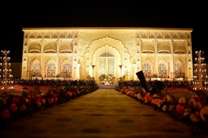 Beautiful <b>Backdrop</b> <b>Frame</b> With Mirror Work For Wedding Decor Setup for Outdoor Weddings - Product Image 4