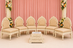 Juego de Sillas para Mandap de Novios, Sillas Mandap Vedi de Tendencia, Fabricante de Sillas para Mandap de Boda India Personalizadas - Product Image 2
