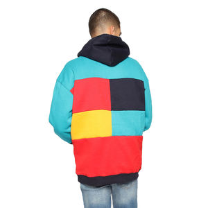 Sudaderas con Capucha de Moda Urbana al por Mayor, Personalizables con Bloques de Color y Patrones, para Hombre, Corte Holgado Informal, Sudaderas de Forro Polar - Product Image 2