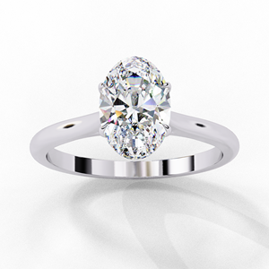 Anillo de Compromiso de Plata 925 con Moissanita, Corte Ovalado, Engaste Invisible, Joyería para Mujer, Regalo para Boda o Fiesta - Product Image 5