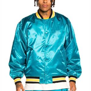 Chaqueta Varsity Personalizada OEM 2026 con Bordado de Satanás, Chaqueta Universitaria de Poliéster Brillante con Parches de Chenilla para Hombre, Venta al Por Mayor - Product Image 3