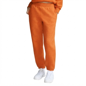 Pantalon large en polaire pour femme, taille élastique, coupe ample, longueur intégrale, décontracté, couleur unie, tissé polyester/coton, été - Product Image 6