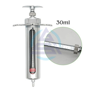 Animal <b>Veterinary</b> <b>Syringes</b> Metal Stainless Steel <b>Syringe</b> for Pig Cattle Sheep Injector Vet Tools livestock Medicine Feeder - Product Image 6