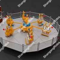 Manèges de parc d'attractions : Manège Kangourou pour parents et enfants monté sur remorque – Vente directe usine