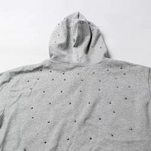 Sudadera con Capucha Personalizada de Gran Tamaño con Pedrería, Estilo Y2K, Ropa Urbana para Hombre y Mujer, Sudadera con Cristales Brillantes, Sudadera Vintage - Product Image 2