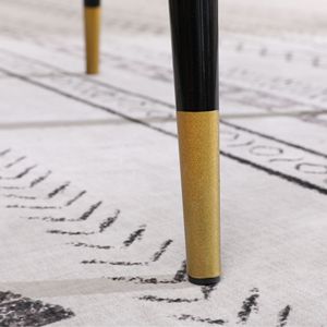 Set da Pranzo Contemporaneo Lassan 5 Pezzi, Tavolo Rotondo Bianco con 4 Sedie per Sala da Pranzo - Product Image 6