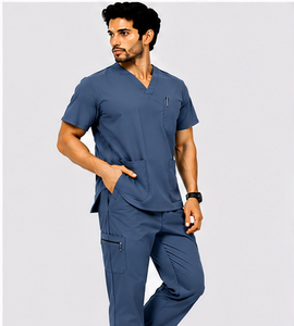 Ensemble de pantalon et haut médical pour homme, 2 pièces, respirant, en spandex, pour infirmiers, médecins, hôpitaux, vêtements de travail. - Product Image 3