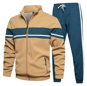 Conjunto Deportivo de Dos Piezas para Hombre, Chaqueta de Punto Suave con Cierre Completo y Pantalones Jogger, Ropa Deportiva Informal para Gimnasio y Entrenamiento, Venta al Por Mayor - Product Image 1