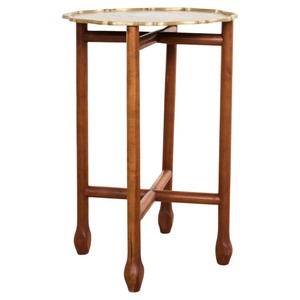 Mesa Auxiliar Irregular de Latón con Acabado Martillado, Diseño Bohemio, Artesanía Metálica Decorativa - Product Image 5