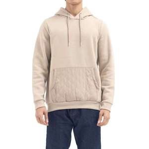 Custom Oversized Fleece Hoodie Men <b>Quilted</b> Pocket Pullover Streetwear Plain Heavyweight <b>Sweatshirt</b> Wholesale - Product Image 1