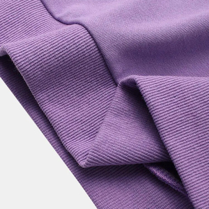 <b>Men's</b> Casual Solid <b>Purple</b> Crew Neck Pullover <b>Sweatshirt</b> Long Sleeve Regular Fit Top - Product Image 5