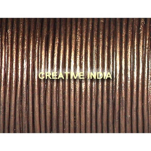 Genuine Leather Cords <b>Copper</b> Metallic Vintage Finish DIY Jewelry Making <b>Bracelet</b> Necklace Craft Findings Available 2mm 2.5mm 3mm - Product Image 3