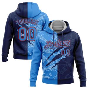 Sudadera con Capucha Personalizada para Hombre con Nombre, Número, Patrón de Grafiti, Sublimación, Poliéster, Informal, Deportiva, para Otoño - Product Image 3