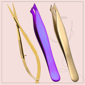 Ensemble de pinces à épiler professionnelles pointues et obliques en acier inoxydable, outil d'épilation des sourcils et du visage et de toilettage des sourcils - Product Image 3