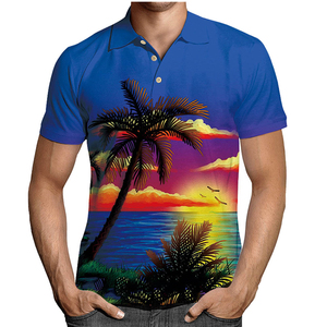Envío Gratis, Camiseta Polo de Manga Corta con Estampado 3D de Amanecer y Atardecer, Secado Rápido, Estilo Harajuku, Ropa Urbana - Product Image 3