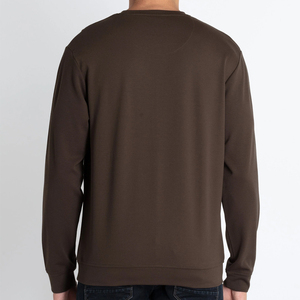 Sudadera de Hombre, Corte Regular, Cuello Redondo, Tejido de Algodón y Felpa, Cálida, Manga Larga, Estilo Casual de Invierno, 320g, Sin Forro - Product Image 4