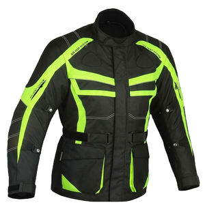 Veste de moto pour homme en cuir de qualité supérieure, respirante, imperméable, grande taille, coupe-vent, avec fermeture éclair et protection rembourrée - Product Image 4