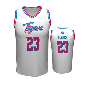 Camiseta de Baloncesto con Cuello en V para Hombre, Transpirable, de Secado Rápido, Antibacteriana, 100% Poliéster, Ropa Deportiva, Uniforme de Entrenamiento Escolar - Product Image 1