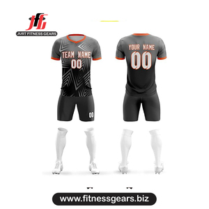 Conjunto de Camiseta de Fútbol Personalizada para Hombre, Manga Corta, Cuello en V, Impresión Sublimada, Absorbe la Humedad, Ajuste Atlético - Product Image 2