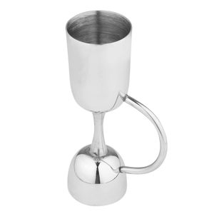 Jigger de mesure double face en acier inoxydable avec poignée - Outil de bar durable, réutilisable et écologique pour les barmans - Product Image 1