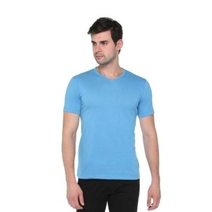 เสื้อยืดคอกลมแขนสั้นทรงเข้ารูปสำหรับผู้ชาย สีพื้น ผ้าเจอร์ซีย์คอตตอน ระบายอากาศได้ดี ความยาวปกติ แบบเรียบ ย้อมสี ผ้าถัก - Product Image 4