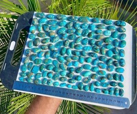Pierres précieuses Trimurti de qualité supérieure AAA+, turquoise iranienne, cabochon, formes variées, taille personnalisée, prix de gros en vrac, pierres brutes bleues