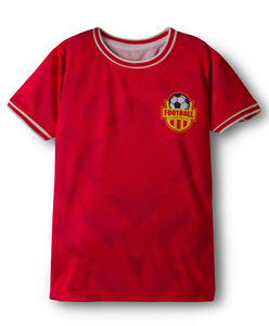 Conjunto de Camiseta y Pantalones Cortos de Fútbol Rojos para Niños, Uniforme de Fútbol de Manga Corta, Ropa Deportiva Personalizada por Sublimación para Jóvenes - Product Image 3