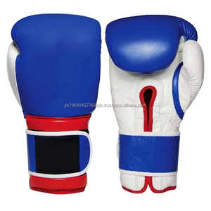 Guantes de boxeo de piel de vaca de Estilo Mexicano profesional EQUIPO DE MMA guantes de lucha con cordones al por mayor para escena deportiva - Product Image 1