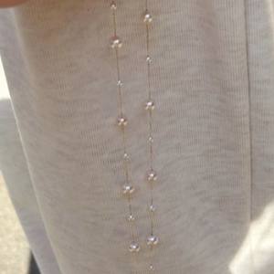 Collar Redondo Aurora de Plata 925 con Perlas Naturales de Agua Dulce de 3-7 mm, Collar Inspirado en el Cielo Estrellado - Product Image 2