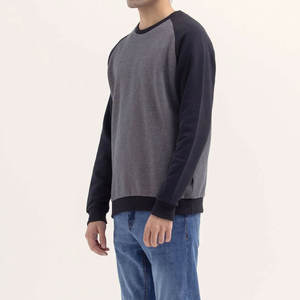 Sudaderas Lisas de Moda al por Mayor, Cuello Redondo, Color Negro Vintage, 500 g/m², de Alta Calidad, OEM - Product Image 2