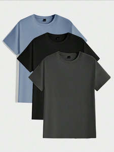 T-shirts pour hommes de qualité supérieure à épaules tombantes, 100% coton, légers, avec logo, couleur et impression personnalisés, différentes tailles - Product Image 4