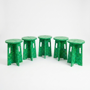 4GoodThings Recycled Plastic Stackable Modular Foldable Portable Eco-Friendly Multi-Function Contemporary Home <b>Stool</b> Ottoman - Product Image 4