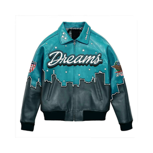 Chaqueta de Motociclista de Cuero Personalizada de Alta Calidad, Chaqueta Bomber de Lona para Invierno, Venta al Por Mayor OEM - Product Image 1
