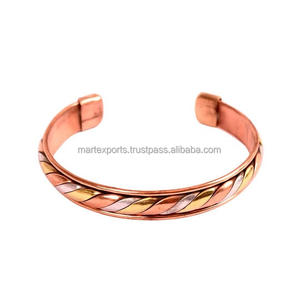 Bracelet Kada en Cuivre Pur Style Traditionnel, Fait Main, Solide, Plaqué Cuivre Antique, Tendance pour Hommes et Femmes, Usage Quotidien - Product Image 6