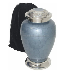 Urne funéraire en aluminium pour adultes, faite à la main, pour cendres humaines, 10 pouces, capacité de 200 à 220 pouces cubes, personnalisable - Product Image 3