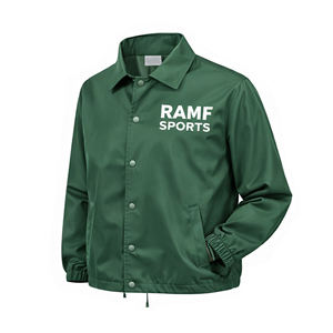 Veste légère pour homme, coupe-vent, imperméable, avec logo personnalisé OEM, veste de coach pour homme - Product Image 4