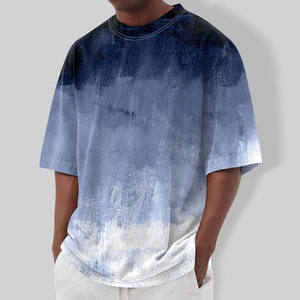 Camisetas de Hombre de Color Sólido, MOQ Bajo, 100% Algodón, Último Diseño, Camisetas de Manga Corta Lisas para Hombre, Tallas Grandes - Product Image 6