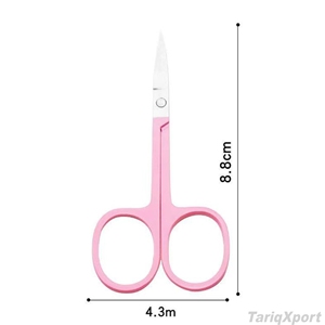 Tijeras Profesionales Curvas de Acero Inoxidable para Pestañas, Cuchilla Afilada, Herramienta de Belleza para Cutículas y Uñas - Product Image 6