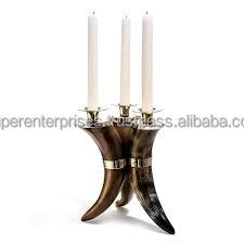 Nueva llegada 2025 Decoración para el hogar Cuerno de búfalo Soporte de vela Productos de escaparate de metal Cuerno de buey Portavelas perfumado con tarifas al por mayor - Product Image 4