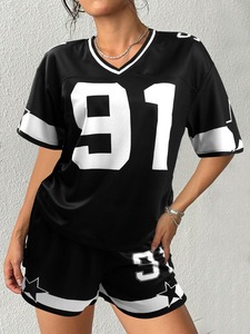 Wholesale <b>Athletic</b> Tracksuit Polyester Mesh Printed Sportswear Set Manufacturer - Product Image 3