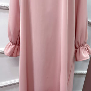 Ensemble 2 pièces Abaya Jilbab à capuche pour l'Aïd Ramadan, Robe de prière islamique musulmane, Abayas pour femmes, Long Khimar Hijab Djellaba Burka de Dubaï - Product Image 4