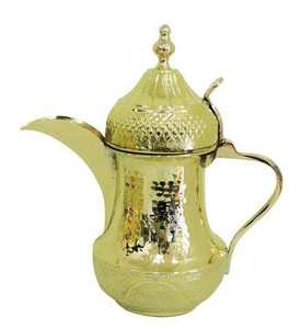 Elegante tetera árabe Dallah de metal, decoración para el hogar, adorno para la sala de estar y la mesa, cafetera Dallah para la mesa de boda. - Product Image 2