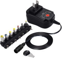 Adaptateur universel 12W 3V-12V AC/DC avec 8 embouts, alimentation pour appareils électroniques domestiques, lecteur MP3, routeur, haut-parleur, boîtier TV, écran LCD, caméra IP