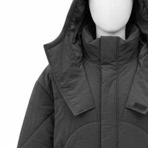 เสื้อแจ็คเก็ตพัฟเฟอร์แฟชั่นคุณภาพสูง ผ้าไนลอนยับ 100% พร้อมใยสังเคราะห์ 200 กรัมต่อตารางเมตร - Product Image 4