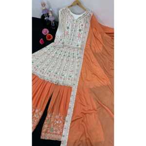 Beau haut bas et Dupatta pour femmes avec diamant pour les fêtes - Product Image 4